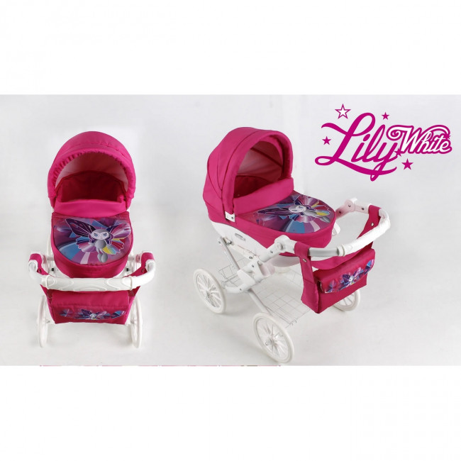 Коляска для куклы ADBOR LILY WHITE LW-04 Коляска для куклы ADBOR LILY WHITE LW-04